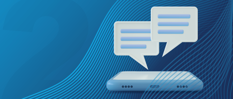 Illustration of text messages coming out of mobile phone